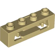 Launcher, Brick Special 1 x 4 with Inside Clips (Disk Shooter) / Tan