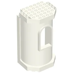 Belville Wall 6 x 8 x 12 - Tower with Window / White