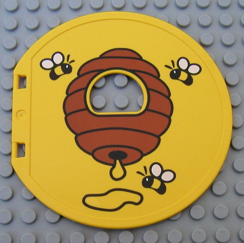 Lego Duplo Ball Tube Exit Door with Bees and Hive Print