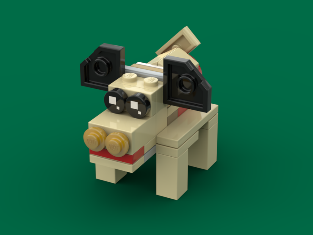 Lego tan pig