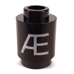 Brick Round 1 x 1 with Letter 'Æ' Print