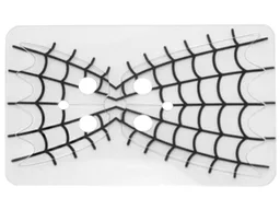 Plastic Cape and Collar with Black Spider Web Pattern, Sheet of 2