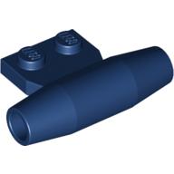 Lego Engine - Smooth, Small 1 x 2 Side Plate [With Axle Holders] / Dark Blue