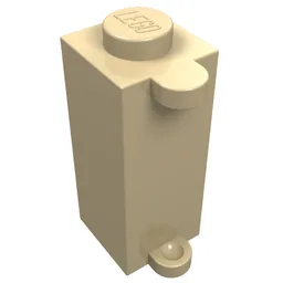 Brick Special 1 x 1 x 2 with Shutter Holder / Tan