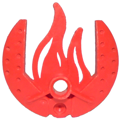 Lego Large Figure Shield 5 x 5 with Flames / Red