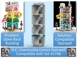 Heartlake City Community Centre Stairwell - Compatible with set 41748