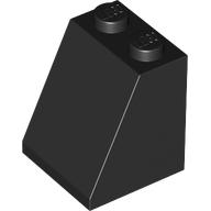 Lego Brick Sloped 65° 2 x 2 x 2 Smooth without Bottom Tube / Black