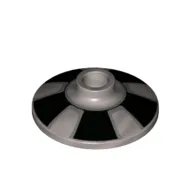 Dish 2 x 2 Inverted [Radar] with Black Stripes/Spokes Print