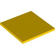 Tile 6 x 6 with Bottom Tubes / Yellow