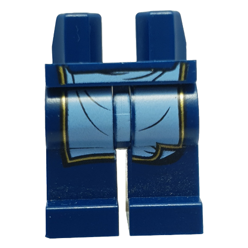 Lego Hips and Dark Blue Legs with Bright Light Blue Apron / Dark Blue