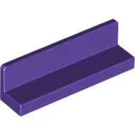 Panel 1 x 4 x 1 with Rounded Corners [Thick Wall] / Dark Purple