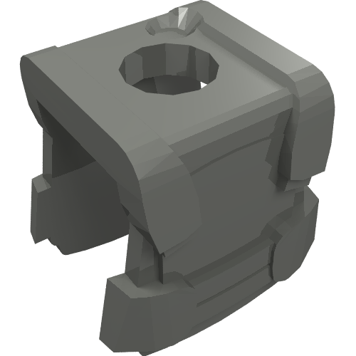 Lego Minifig Neckwear Armour Breastplate with Back Stud [Plain] / Dark Bluish Gray
