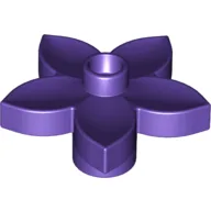 Duplo Plant, Flower with 1 Top Stud / Dark Purple