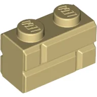 Brick Special 1 x 2 with Masonry Brick Profile / Tan