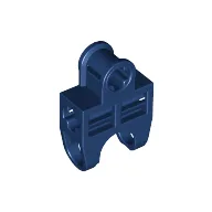Technic Axle Connector 2 x 3 with Ball Socket, Open Sides / Dark Blue