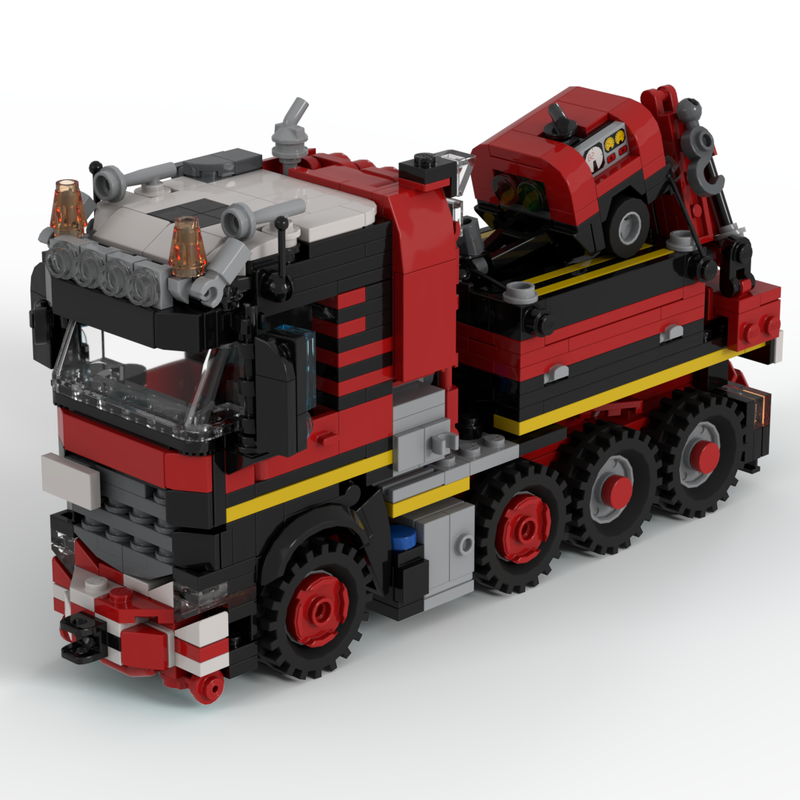 Lego 8x4 Mercedes-Benz Actros Ballast Tractor With Mounted Crane - MST