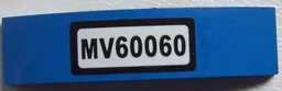Slope, Curved 4 x 1 x 2/3 Double with 'MV60060' Pattern (Sticker) - Set 60060