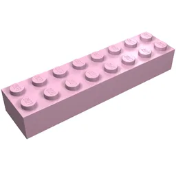 Brick 2 x 8 / Bright Pink