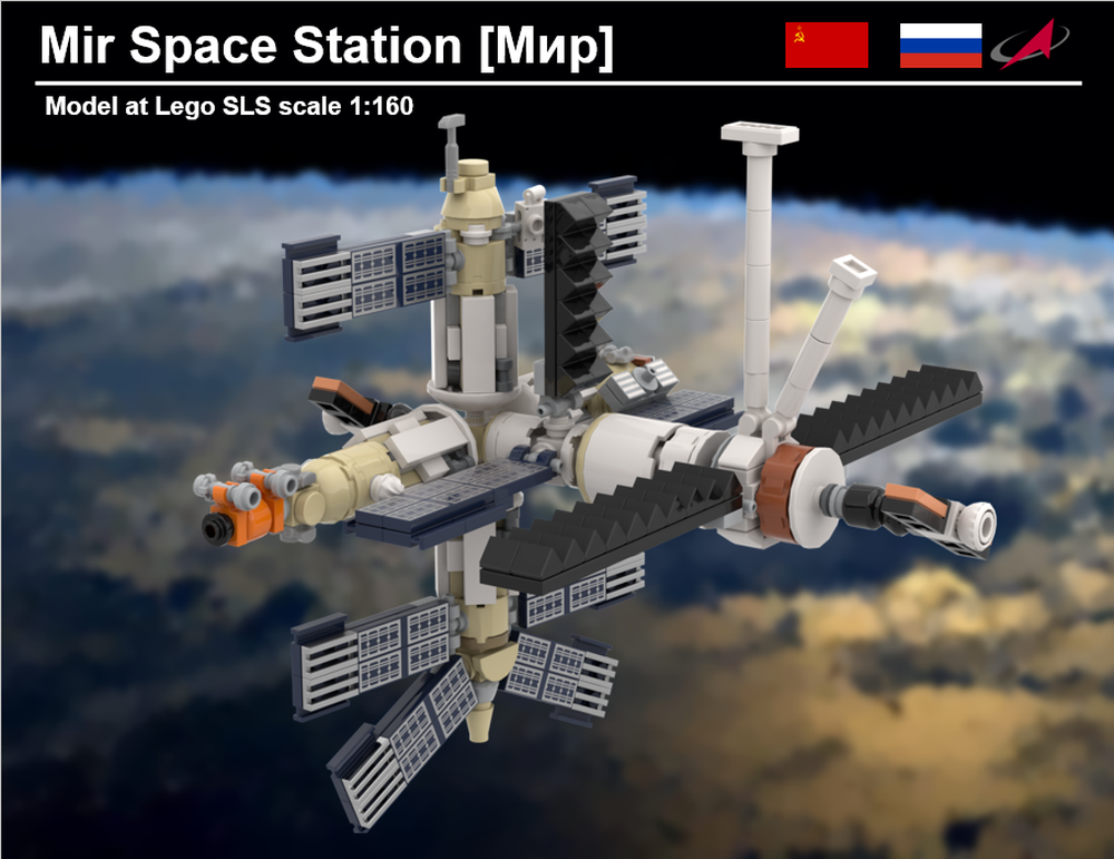 Lego Mir Space Station 1:160