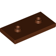 Lego Plate Special 2 x 4 with Groove and Two Center Studs (Jumper) / Reddish Brown