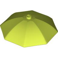 Lego Equipment Umbrella Top with No Bottom Flaps, 6 x 6 with Top Stud / Medium Lime