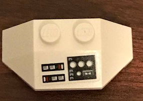 Lego Wedge 2 x 4 Triple with SW Instrument Panel with White Circles Pattern (Sticker) - Set 75244