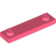 Plate Special 1 x 4 with 2 Studs with Groove [New Underside] / Coral