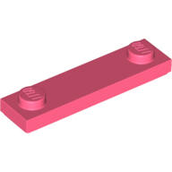 Lego Plate Special 1 x 4 with 2 Studs with Groove [New Underside] / Coral