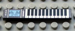 Tile 1 x 6 with Keyboard and Equalizer Display Pattern (Sticker) - Set 5942