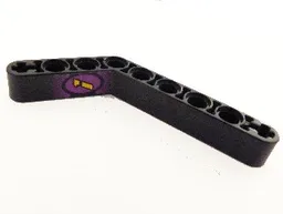 Technic, Liftarm, Modified Bent Thick 1 x 9 (6 - 4) with Number 1 in Oval Pattern (Sticker) - Set 2854