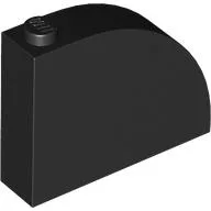 Brick Curved 1 x 4 x 2 2/3 / Black