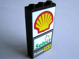 Stickered Assembly 3 x 1 x 5 with Shell Logo, Select and Premium Pattern on Both Sides (Stickers) - Set 1256