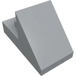 Brick Sloped 45° 2 x 1 with 2/3 Cutout [New Version] / Light Bluish Gray