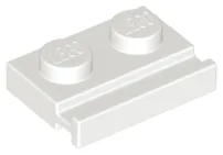 Plate Special 1 x 2 with Door Rail