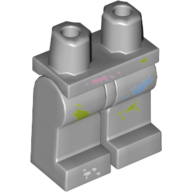 Lego Hips and Light Bluish Gray Legs with Paint Spots Print / Light Bluish Gray