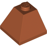 Lego Brick Sloped 45° 2 x 2 Double Convex / Dark Orange