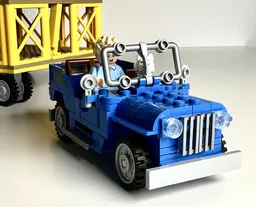 TinTin Blue Jeep