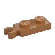 Lego Plate Special 1 x 2 with Clip Vertical on End / Medium Nougat