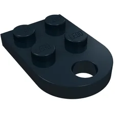 Plate Special 3 x 2 with Rounded End, Hole / Black