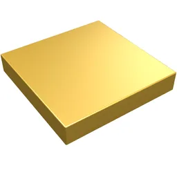 Tile 2 x 2 with Groove / Metallic Gold
