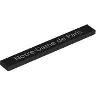 Tile 1 x 8 with 'Notre-Dame de Paris' Print / Black