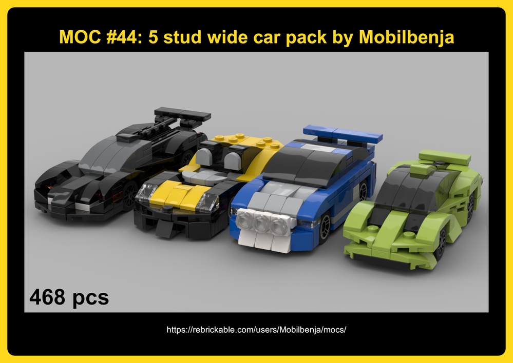 Lego Car pack #9 (5 stud wide)