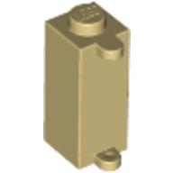 Lego Brick Special 1 x 1 x 2 with Shutter Holder / Tan
