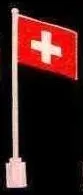Flag on Flagpole with Switzerland Print