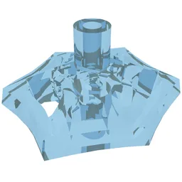 Web Effect Small Short Bar on Front and Back / Trans-Light Blue
