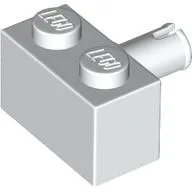 Brick Special 1 x 2 with Pin / White