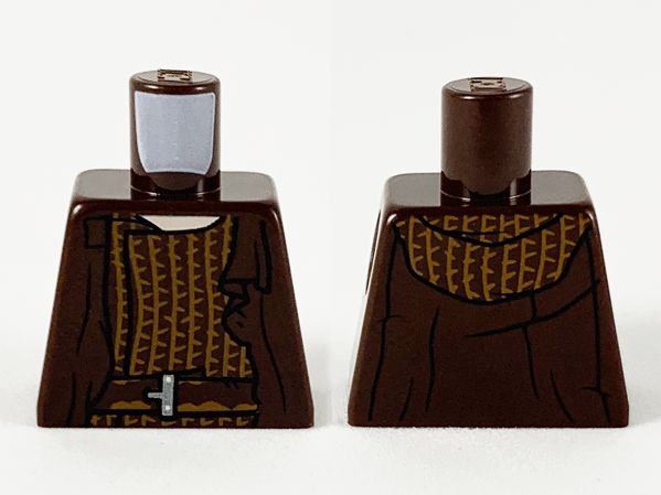 Lego Torso Robe Over Tunic with Medium Nougat Stripes Pattern