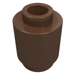 Brick Round 1 x 1 Open Stud / Brown
