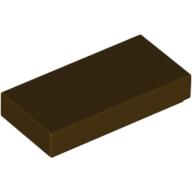 Lego Tile 1 x 2 with Groove / Dark Brown