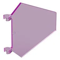 Flag 5 x 6 Hexagonal with U Clips / Trans-Dark Pink